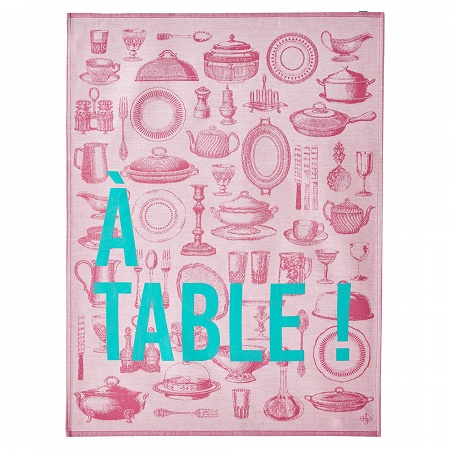 Torchon A Table Fleur 60×80 cm Jacquard Français