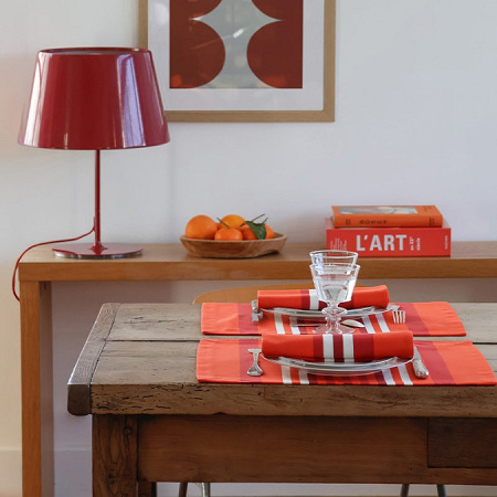 4 sets de table Ainhoa Paprika 52×41 cm Jean Vier