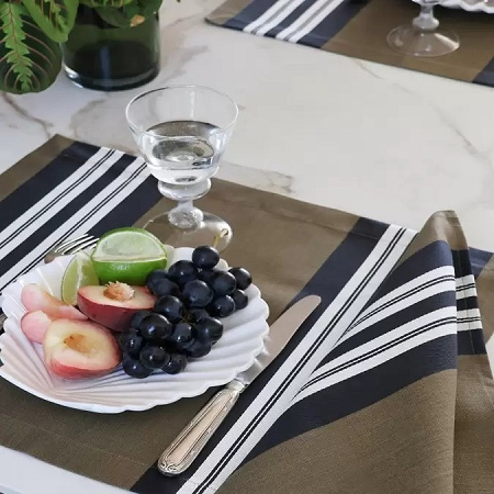 4 sets de table Aya Kaki 41×52 cm Jean Vier