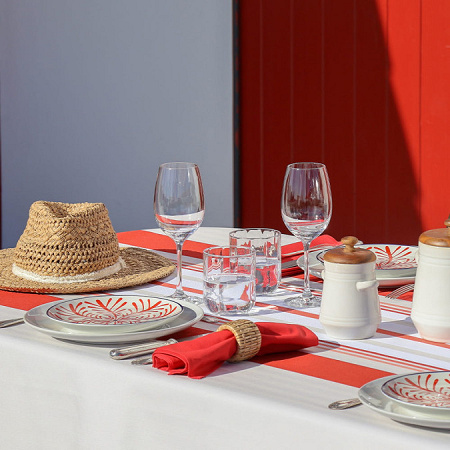 4 sets de table Doni­bane Carmin 52×41 cm Jean Vier