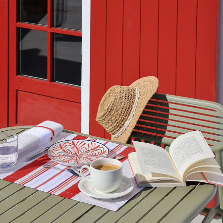 4 sets de table Doni­bane Carmin 52×41 cm Jean Vier