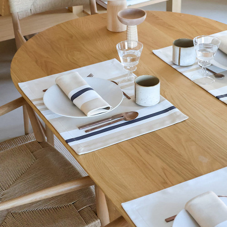 4 sets de table Pampe­lune Dune 52×41 cm Jean Vier