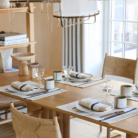 4 sets de table Pampe­lune Dune 52×41 cm Jean Vier