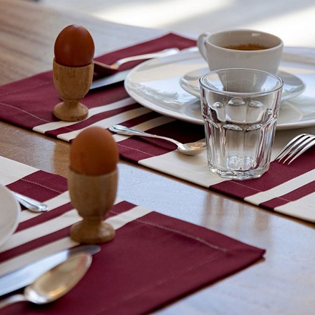 4 sets de table Pampe­lune Rouge Basque 41×52 cm Jean Vier