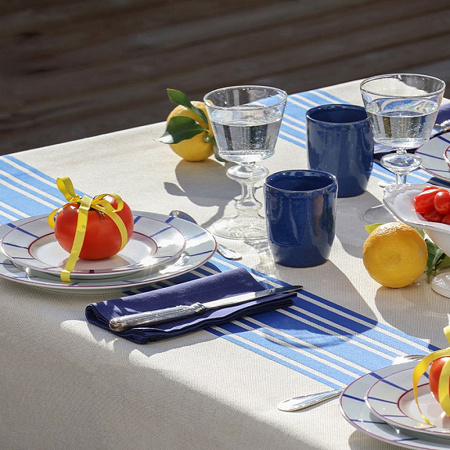 4 sets de table Saint-Jean de Luz Bleu Luzien 41×52 cm Jean Vier