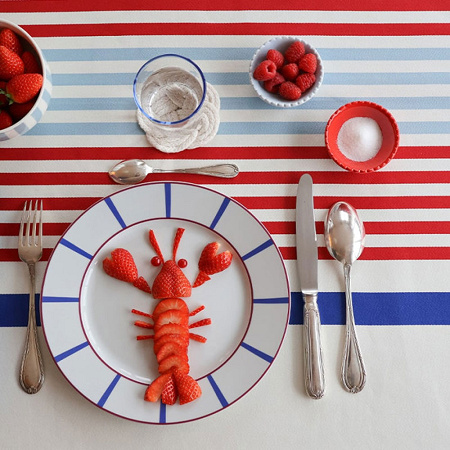 6 Serviettes de table Ainhoa Mari­nière 50×50 cm Jean Vier