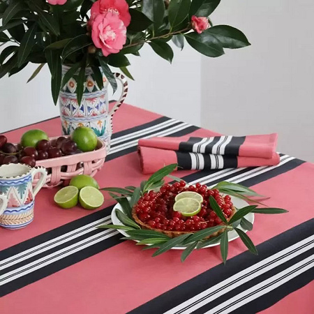 6 serviettes de table Aya Fram­boise 50×50 cm Jean Vier