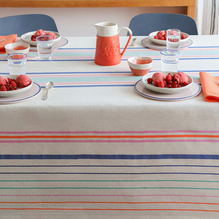 6 Serviettes de table Berrain Multi­co­lore 50×50 cm Jean Vier