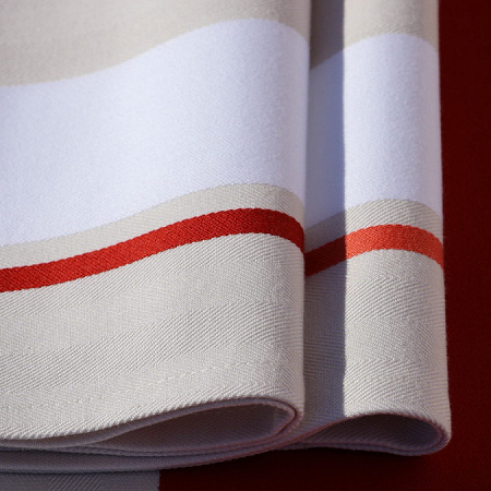 6 Serviettes de table Doni­bane Carmin 50×50 cm Jean Vier