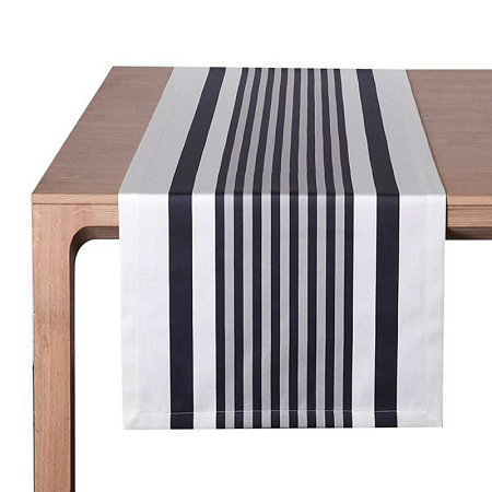 Chemin de table Ainhoa réglisse 50×155 cm Jean Vier