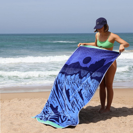 Drap de plage Endless Summer Navy 100×180 cm Jean Vier