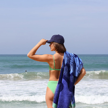 Drap de plage Endless Summer Navy 100×180 cm Jean Vier