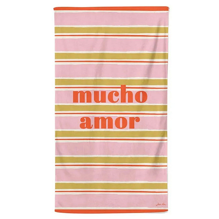 Drap de plage Mucho Amor Turon 100×180 cm Jean Vier