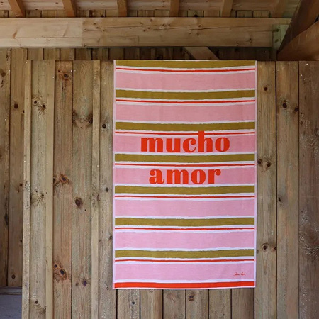 Drap de plage Mucho Amor Turon 100×180 cm Jean Vier