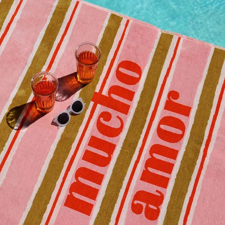 Drap de plage Mucho Amor Turon 100×180 cm Jean Vier
