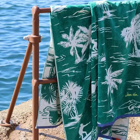 Drap de plage Surfean Emeraude 100×180 cm Jean Vier