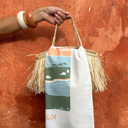 Essuie-mains Koadro Hosse­gor Vert 45×60 cm Jean Vier