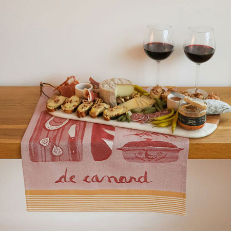 Essuie-mains Kontatu Canard Rouge Cerise Jean Vier