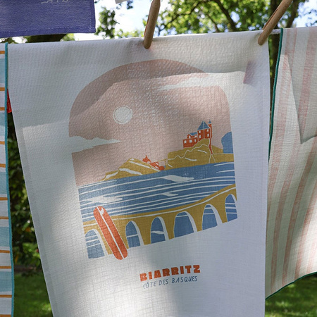 Essuie-mains Kotoia Cote des Basques Rose 45×60 cm Jean Vier