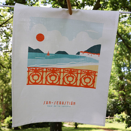 Essuie-mains Kotoia San Sebas­tian Bleu 45×60 cm Jean Vier