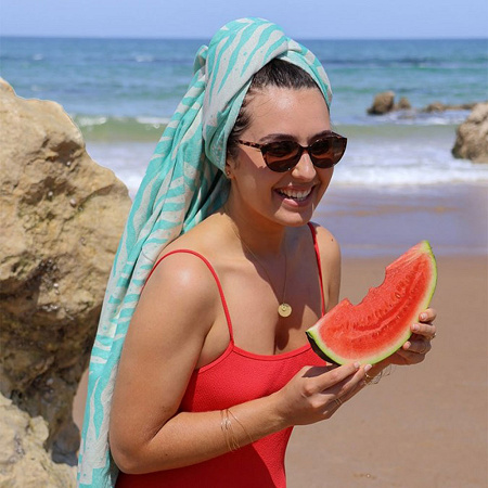 Fouta Marbella Fougere 90×160 cm Jean Vier