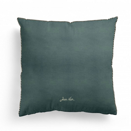 Housse de cous­sin Gozoa Vert de Gris 40×40 cm Jean Vier