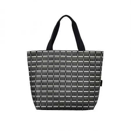 Sac Shop­ping Biar­ritz 1930 Casino Ecru-Noir 41×32.5×12 cm Jean Vier