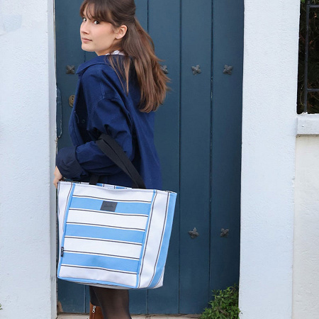 Sac Shop­ping Zaku Bleu 47×31×19 cm Jean Vier