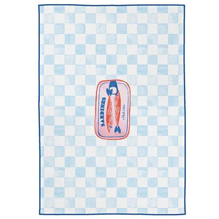 Torchon Haize Sardines Multi­co­lore 50×70 cm Jean Vier