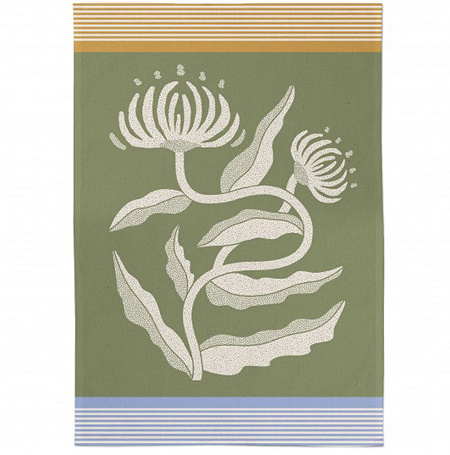Torchon Kontatu Loretsu Matcha 50×70 cm Jean Vier