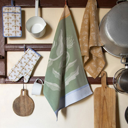 Torchon Kontatu Loretsu Matcha 50×70 cm Jean Vier