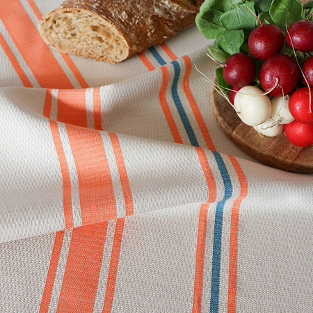 Torchon Ondare San Sebas­tian Orange 50×70 cm Jean Vier