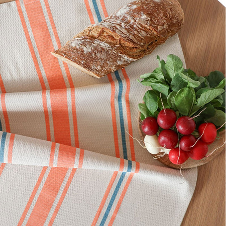 Torchon Ondare San Sebas­tian Orange 50×70 cm Jean Vier