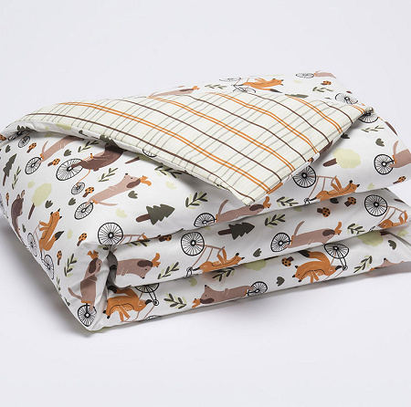 Housse de couette Forêt à bicy­clette 140×200 cm La Maison de Balmy