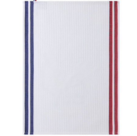 4 Essuie mains Coco-Rico Blanc 59×44 cm Le Jacquard Français