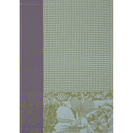 4 Essuie mains Fleurs à croquer Chlo­ro­phylle 54×38 cm Le Jacquard Français
