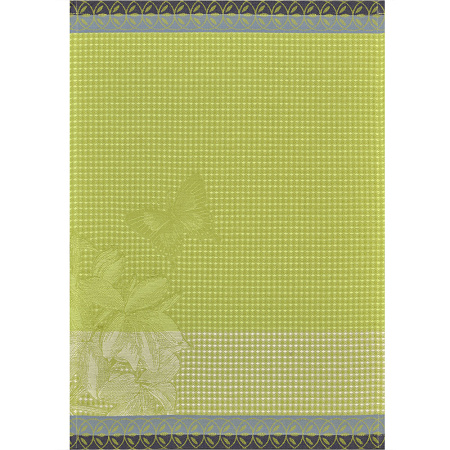 4 Essuie mains jardins des papillons Succu­lente 54×38 cm Le Jacquard Français