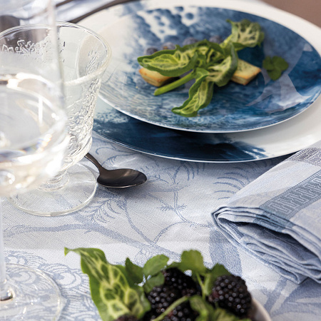 4 serviettes de table A l’Oran­ge­rie Char­don 58×58 cm Le Jacquard Français