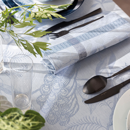 4 serviettes de table A l’Oran­ge­rie Char­don 58×58 cm Le Jacquard Français