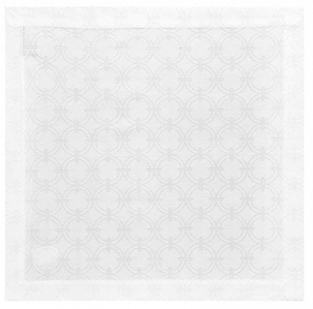 4 serviettes de table anneaux blanc 50×50 cm Le Jacquard Français
