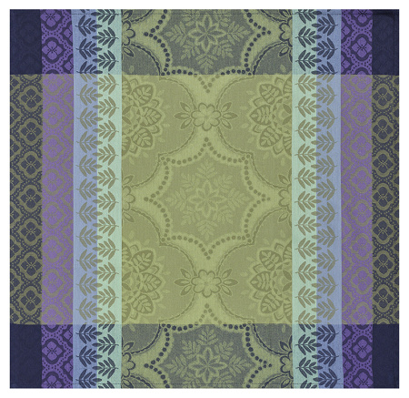 4 serviettes de table Bastide olive 58×58 cm Le Jacquard Français