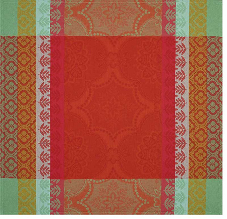 4 serviettes de table bastide poivron 58×58 cm Le Jacquard Français