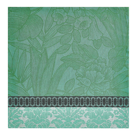 4 serviettes de table Esca­pade Tropi­cale Camé­léon 58×58 cm Le Jacquard Français