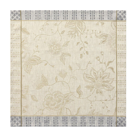 4 serviettes de table Eté Indien Noix 58×58 cm Le Jacquard Français