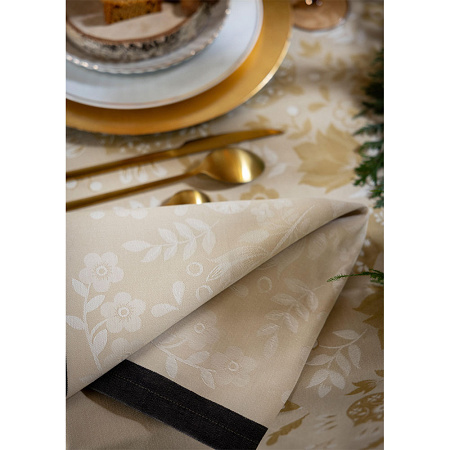 4 serviettes de table Féerie Pain d’épices 55×55 cm Le Jacquard Français