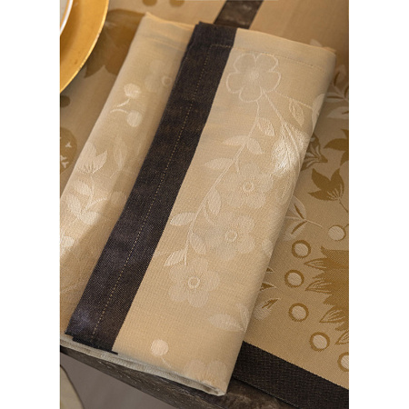 4 serviettes de table Féerie Pain d’épices 55×55 cm Le Jacquard Français