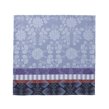 4 serviettes de table Gipsy Azur 50×50 cm Le Jacquard Français
