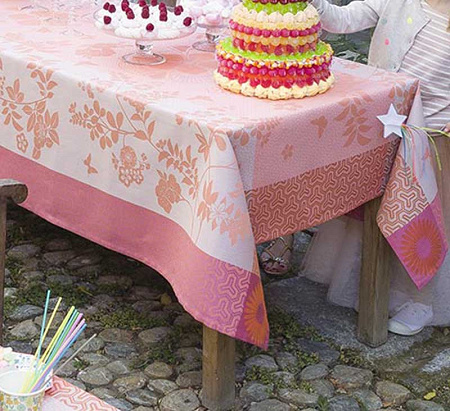 4 serviettes de table Gipsy Rubis 50×50 cm Le Jacquard Français