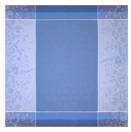 4 serviettes de table Instant Buco­lique Bleuet 58×58 cm Le Jacquard Français