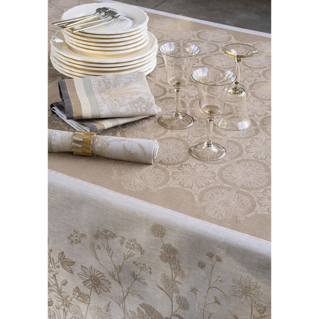 4 serviettes de table Instant Buco­lique Chaton 58×58 cm Le Jacquard Français